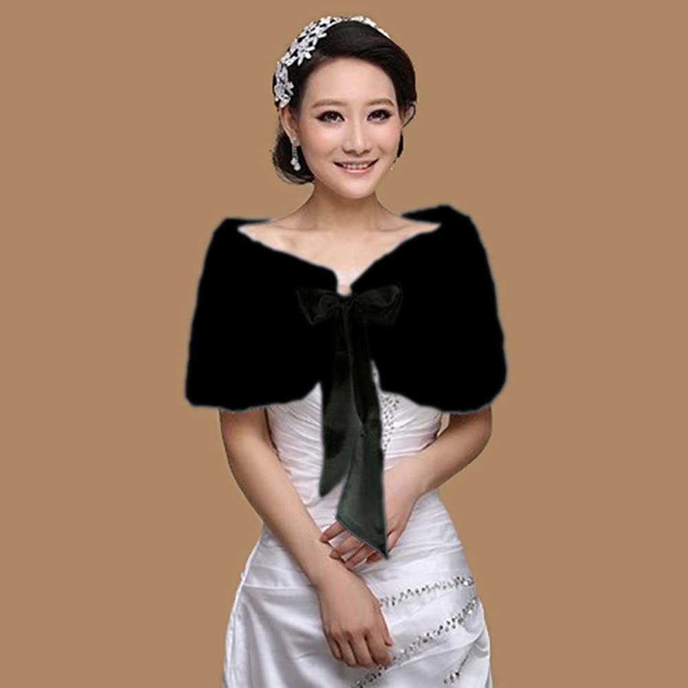 Stole Wedding Shawl - 여성 신부 웨딩 인조 모피 숄