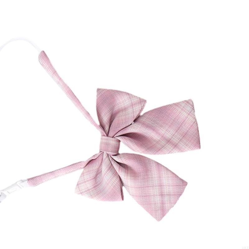 여성 사전 묶인 넥타이 핑크 체크 무늬 넥타이 학교 유 - Bow Tie Pre Tied 리뷰 및 가격