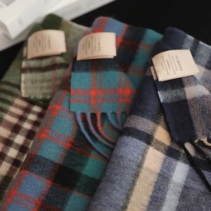 고품질 100% 울 스카프 남성 겨울 가을 순수 울 패 - Muffler Men Wool 리뷰 및 가격