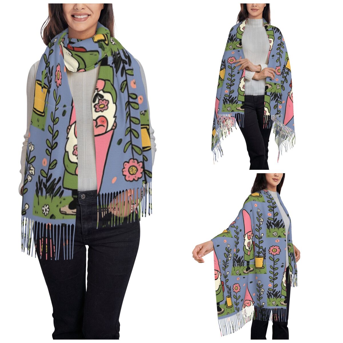 여성용 신화적인 정원 요정 숄 랩스 따뜻한 대형 롱 스 - Pashmina Wrap Large 리뷰 및 가격
