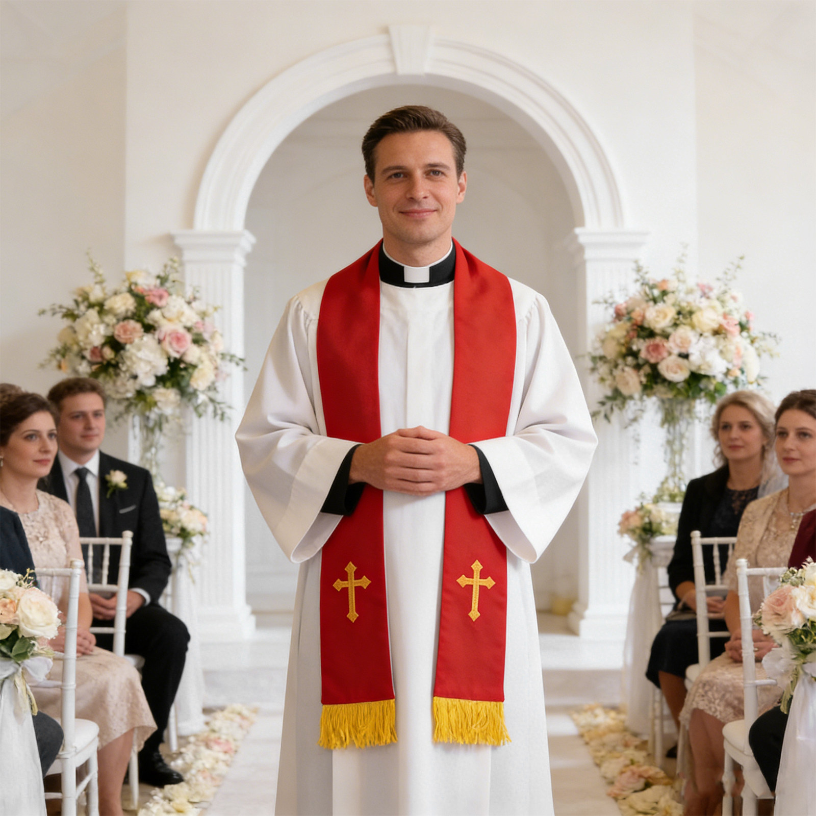 양면 착용 가능한 성직자 스톨, 자수 십자가 목사 숄, - Stole Wedding Shawl 리뷰 및 가격