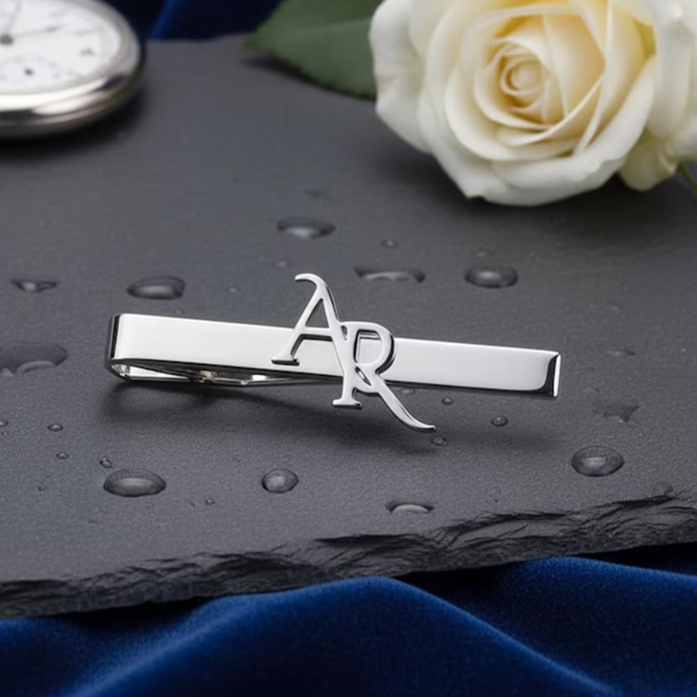 맞춤형 이니셜 스테인리스 스틸 타이 클립 셔츠 세트 스 - Tie Clip Silver 리뷰 및 가격