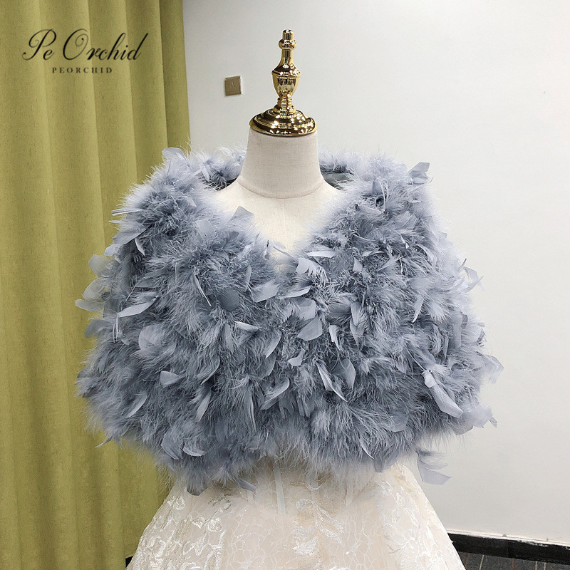 PEORCHID 빈티지 브라운 인조 모피 랩 숄 웨딩  - Stole Wedding Shawl 리뷰 및 가격