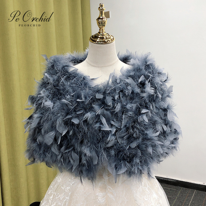 PEORCHID 빈티지 브라운 인조 모피 랩 숄 웨딩  - Stole Wedding Shawl 리뷰 및 가격
