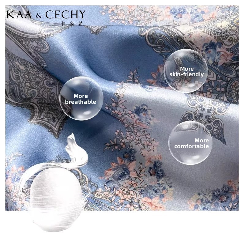 바로크 꽃무늬 100% 멀베리 실크 스퀘어 스카프 50 - Ascot Neck Scarf 리뷰 및 가격