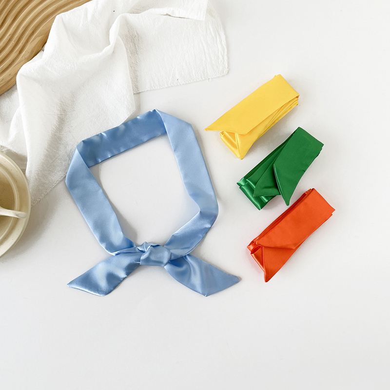 4x100cm 새틴 실크 좁은 스카프 Neckerchi - Silk Neck Scarf 리뷰 및 가격