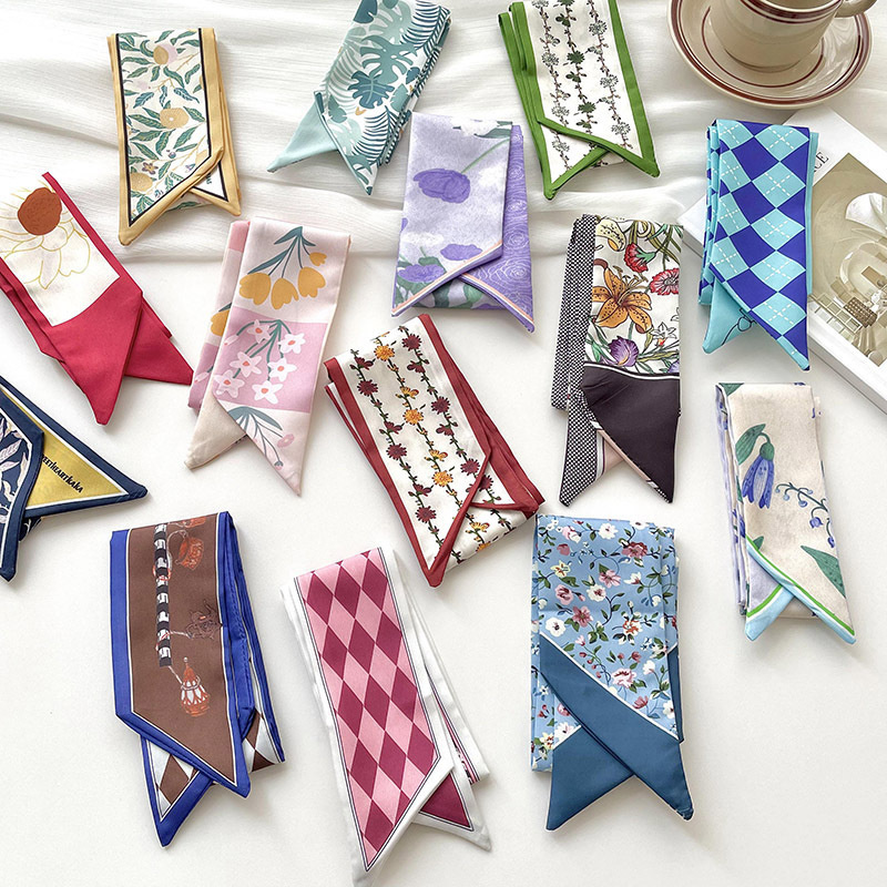 새로운 럭셔리 브랜드 모델 작은 실크 스카프 여성 헤어 - Silk Neck Scarf 리뷰 및 가격