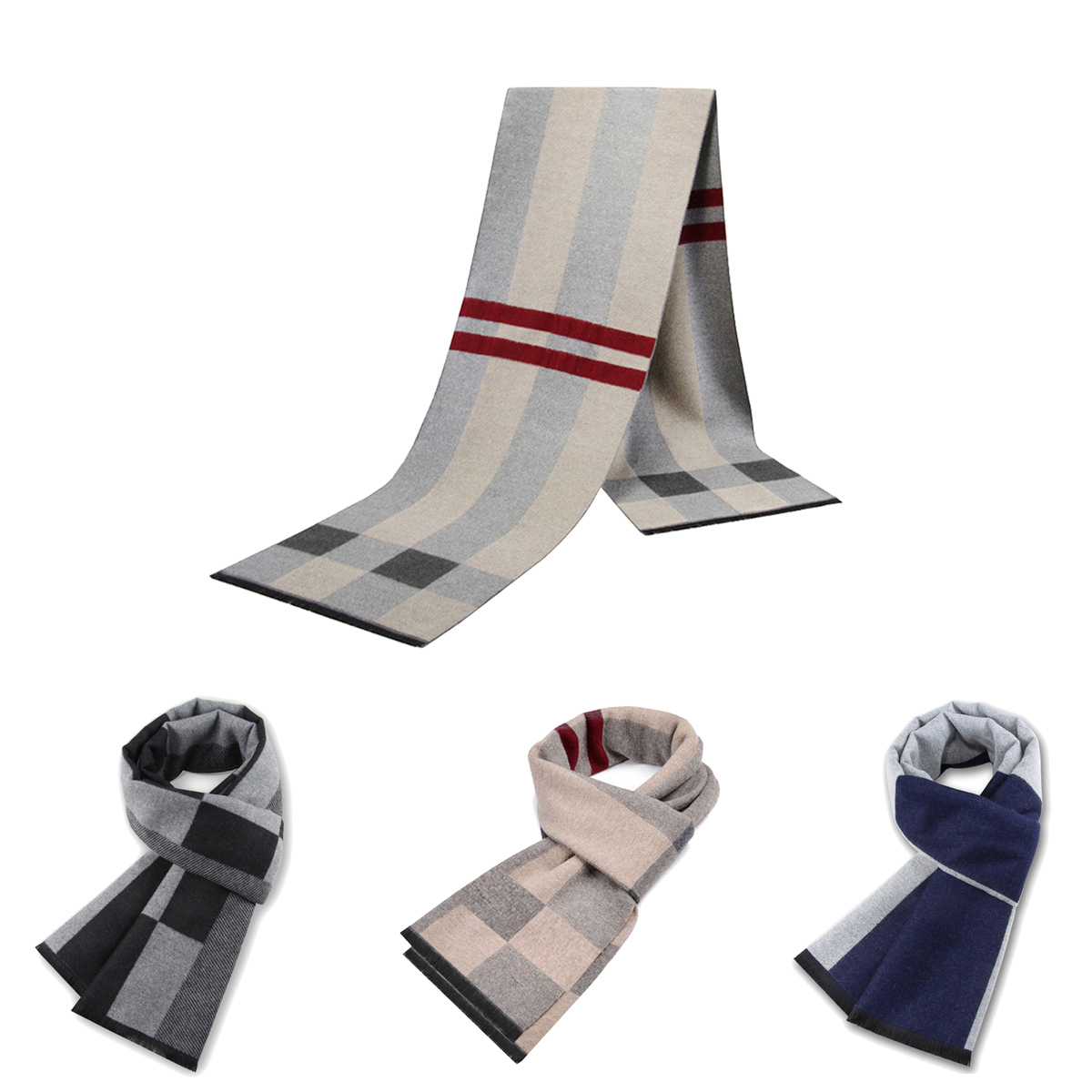 남성용 겨울 캐시미어 숄, 명품 브랜드 스카프, 부드럽 - Muffler Men Wool 리뷰 및 가격